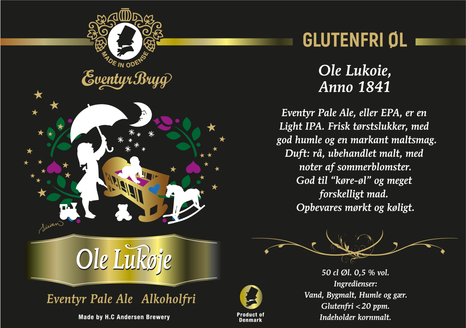 ole lukøje, alkoholfri øl, hc andersen bryghus